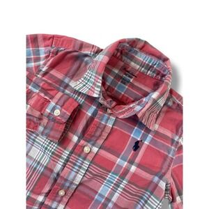 RALPH LAUREN Boys Button Up Shirt 24 Months (2T) Pink Plaid Long Sleeve Toddler
